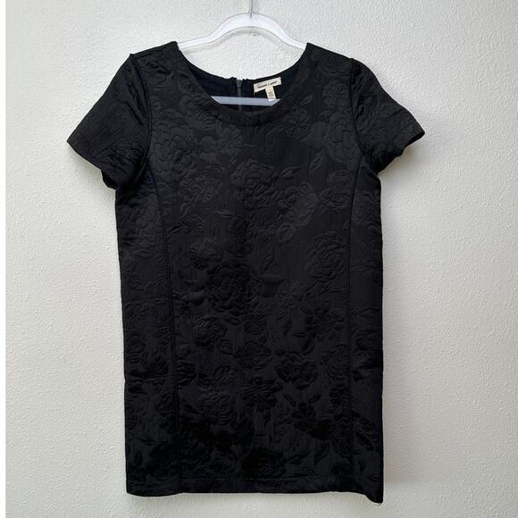 Silence and Noise Women’s Black Floral Jacquard Mini Dress US S Short Sleeve - Picture 1 of 13